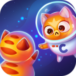 Space Cat Evolution: Kitty collecting in galaxy