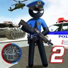 US Police Stickman Vegas Rope Hero City Gangster 2