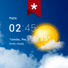 Transparent clock weather Pro